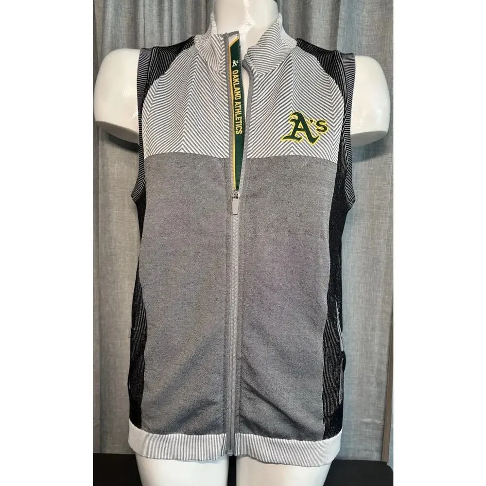 LevelWear MLB Women’s Oakland Athletics Grey Vest Size Small NWT